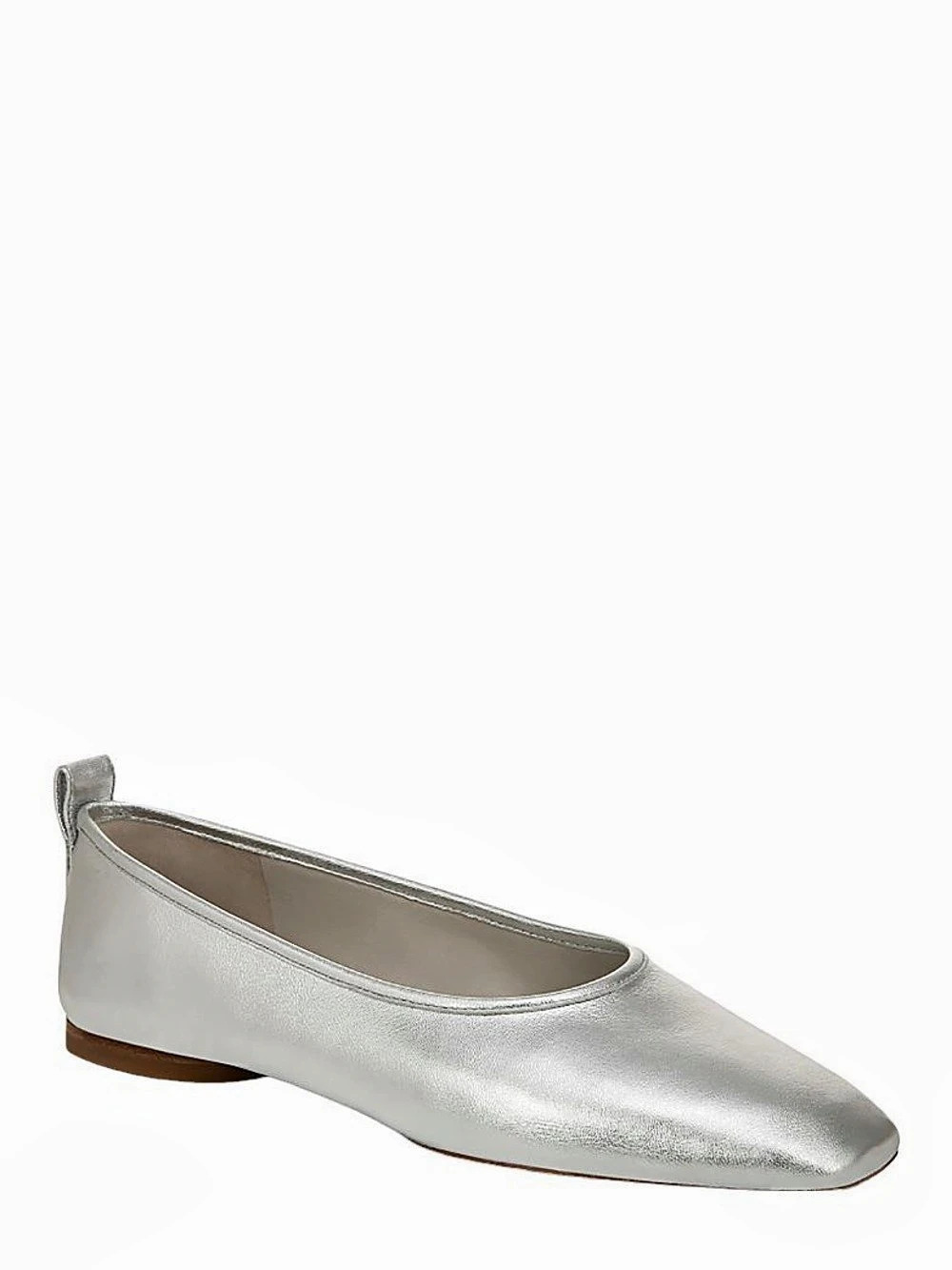 Vince Vivian Ballet Flat Metallic Pointed-Toe Slingback Flats